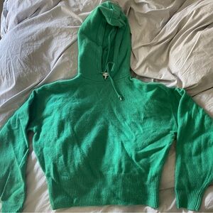 FRAME Green Cashmere Hoodie Sz Small